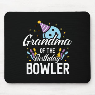 Alfombrilla De Ratón Abuela del partido de bolos del cumpleaños del bol