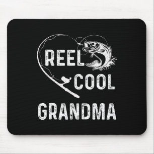 Alfombrilla De Ratón Abuela Genial Carrete Retro Amante de la Pesca par