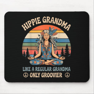 Alfombrilla De Ratón Abuela hippie vintage como una abuela normal solo