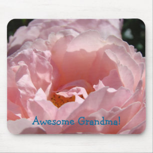 Alfombrilla De Ratón ¡Abuela increíble! almohadilla de ratón Flor Rosa