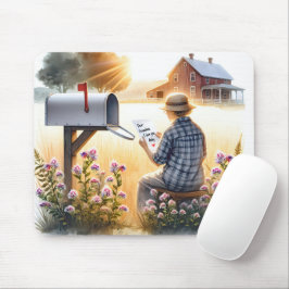 Alfombrilla De Ratón Abuela leyendo una carta de nieto