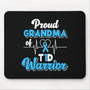 Alfombrilla De Ratón Abuela Orgullosa De Un Guerrero Del T1d Diabetes D