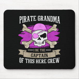 Alfombrilla De Ratón Abuela pirata hombre caribeña capitana abuela