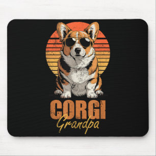 Alfombrilla De Ratón Abuelo Corgi Retro Genial Divertido Amante de Perr