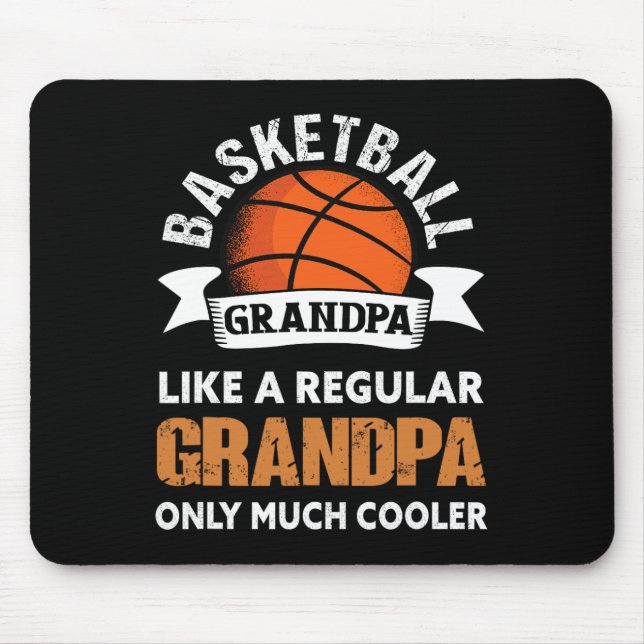 Alfombrilla De Ratón Abuelo de baloncesto - Abuelo divertido de balonce (Frente)