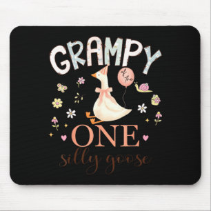 Alfombrilla De Ratón Abuelo de La Primera Cumpleañera Silly Goose
