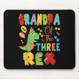 Alfombrilla De Ratón Abuelo De Los Tres Rex Dinosaurio