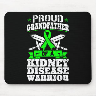 Alfombrilla De Ratón Abuelo De Una Enfermedad Renal Conciencia Guerrera