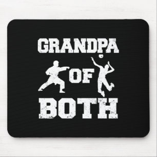 Alfombrilla De Ratón Abuelo De Voleibol Gracioso Y Abuelo De Karate