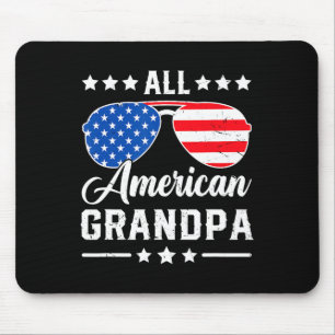 Alfombrilla De Ratón Abuelo Estadounidense 4 De Julio Patriótico Usa Ma