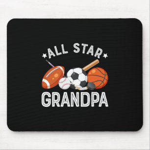 Alfombrilla De Ratón Abuelo Estrella De Fútbol Sketll Del Niño Cumpleañ