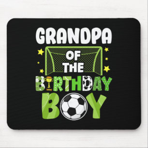 Alfombrilla De Ratón Abuelo Fútbol Cumpleaños Chico Fiesta Fútbol Famil