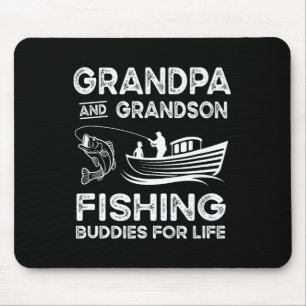 Alfombrilla De Ratón Abuelo Y Abuelo Pescan Buques Para Regalo De Vida