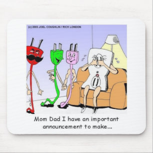 Alfombrilla De Ratón AC/DC Wiring Graciosa Relación Gays/Lesbianas Rega