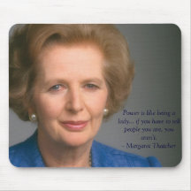 Accione y siendo una mujer - señora Thatcher