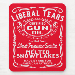 Alfombrilla De Ratón Aceite certificado rasgones del arma del liberal #
