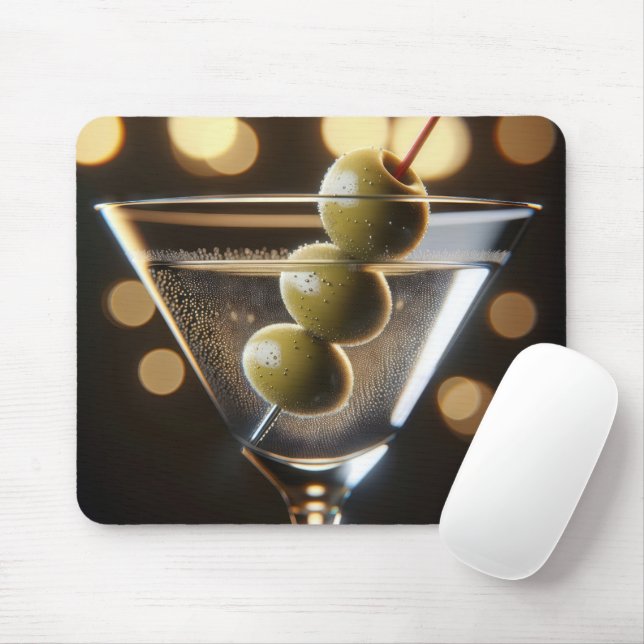 Alfombrilla De Ratón Aceitunas en Martini (Con ratón)