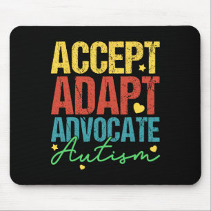 Alfombrilla De Ratón Aceptar Adaptación Defender Autismo Conciencia Mes
