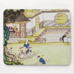 Alfombrilla De Ratón Acopio del bambú para hacer el papel