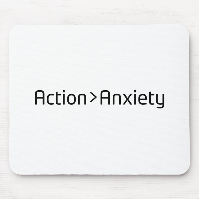 Alfombrilla De Ratón Action Over Anxiety Minimalist Mouse Pad (Frente)