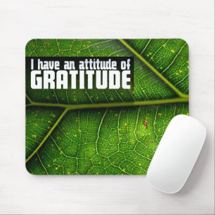 Alfombrilla De Ratón "Actitud de gratitud" Motivación Afirmación