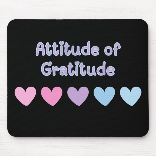 Alfombrilla De Ratón Actitud de Gratitude Mouse Pad Sober Life (Frente)