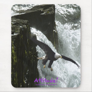 Alfombrilla De Ratón ¡Actitud del águila calva! Mousepad motivacional