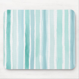 Alfombrilla De Ratón Acuarela Aqua Patrón de Franja Vertical Costera 