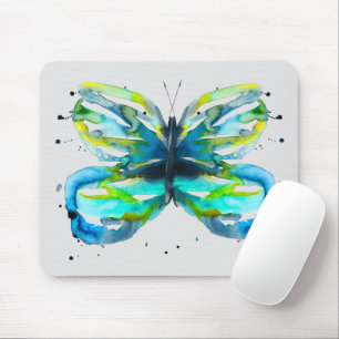 Alfombrilla De Ratón acuarela de mariposa acuarela