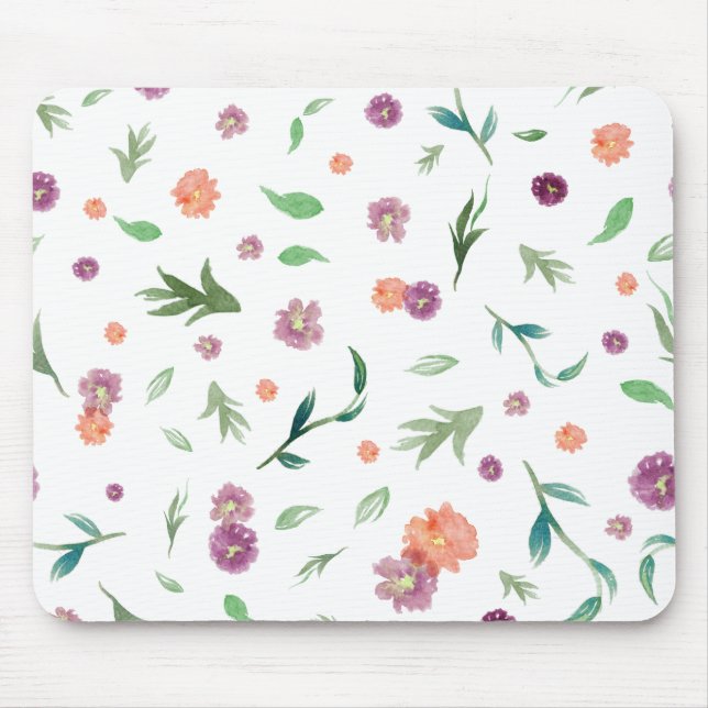 Alfombrilla De Ratón Acuarela Flor Mouse Pad - Dulce regalo para ella (Frente)