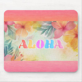 Alfombrilla De Ratón Acuarela floral de Aloha Hawaii
