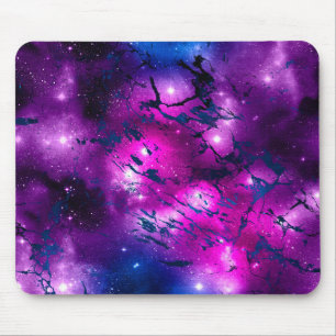 Alfombrilla De Ratón Acuarela Galaxia de Mármol Rosa, Púrpura y Azul