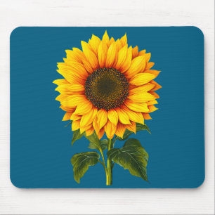 Alfombrilla De Ratón Acuarela girasol amarillo jardín botánico verano