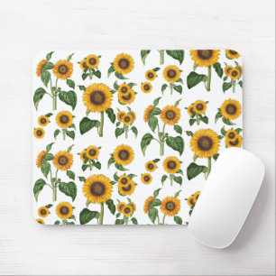 Alfombrilla De Ratón Acuarela girasoles vegetación vegetal