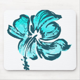 Alfombrilla De Ratón Acuarela Hibiscus Mousepads