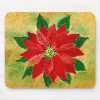 Alfombrilla De Ratón Acuarela Mousepad del Poinsettia