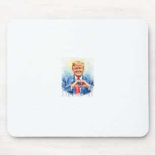 Alfombrilla De Ratón Acuarela Patriótica Manos Corazón Trump