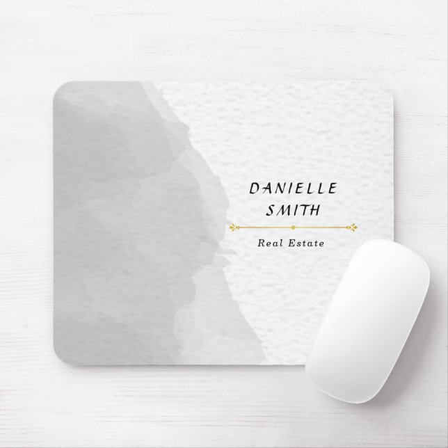 Alfombrilla De Ratón Acuarela profesional en blanco y negro (Con ratón)