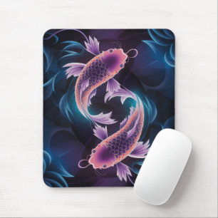 Alfombrilla De Ratón Acuario de peces exóticos coloridos y translúcidos