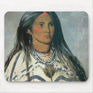 Alfombrilla De Ratón "Acuñe", un chica indio de Mandan, 1832 (el litho