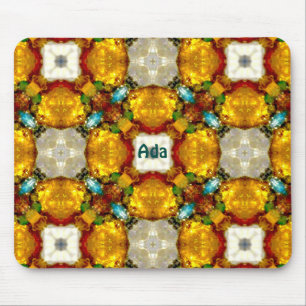 Alfombrilla De Ratón ADA ~ Patrón de gemas de oro ~ Personalizado ~