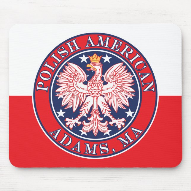 Alfombrilla De Ratón Adams Massachusetts Polaco (Frente)