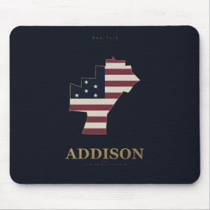 Alfombrilla De Ratón Addison Nueva York Silueta Americana