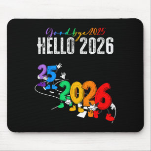 Alfombrilla De Ratón Adiós 2025 Hola 2026 Dibujo Animado Divertido Año 