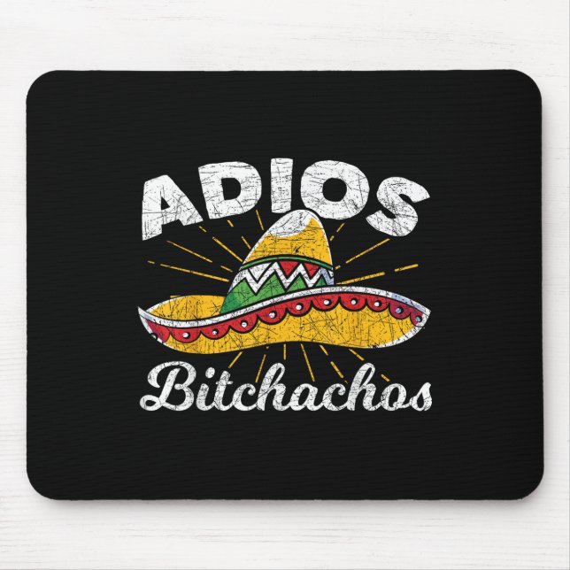 Alfombrilla De Ratón Adios Achos Sombrero Fiesta México Funny Cinco De (Frente)