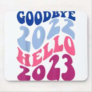 Alfombrilla De Ratón Adiós de Retro Groovy 2022 Hola Ev de Año Nuevo 20