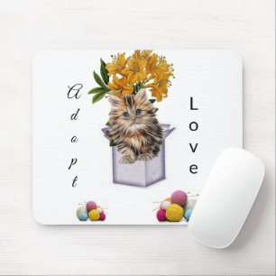 Alfombrilla De Ratón ¡Adopción de gatitos Amor Almohadilla del ratón! A