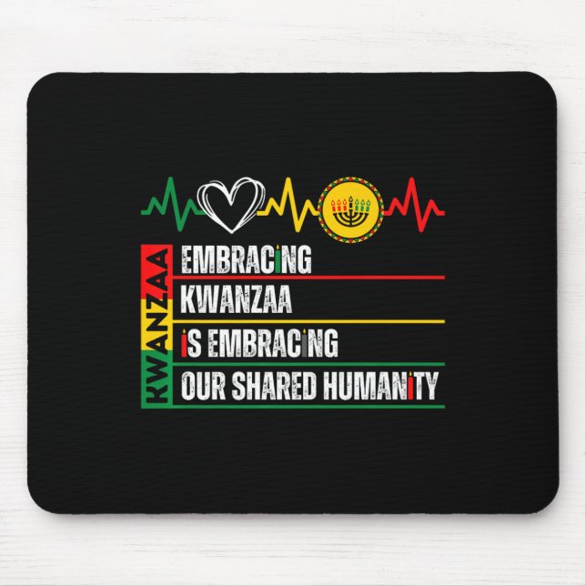 Alfombrilla De Ratón Adoptar Kwanzaa es nuestra humanidad compartida af (Frente)