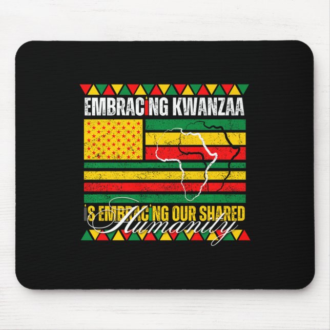 Alfombrilla De Ratón Adoptar Kwanzaa es nuestra humanidad compartida af (Frente)