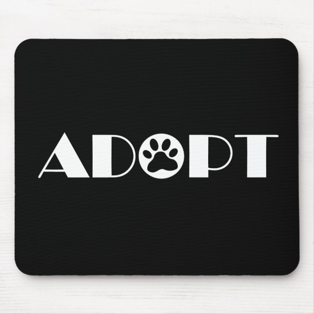 Alfombrilla De Ratón Adoptar perro de pata (Frente)